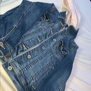 abercrombie jean jacket with hoodie attached